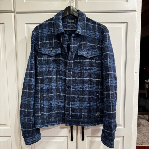 Scotch & Soda Blue Plaid Checkered‎ Jacket. Size Medium